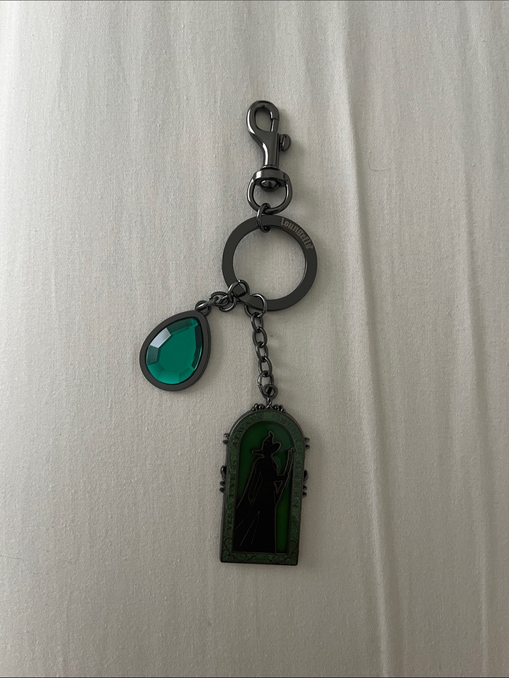 Wicked: Elphaba Silhouette With Emerald Keychain